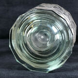 Carafe and batch of 5 engraved crystal glasses