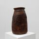 Rare vase rustique de style wabi sabi en bois massif, France années 1800