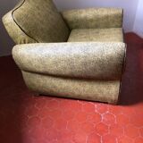 Paire de fauteuils vintages skaî chinés