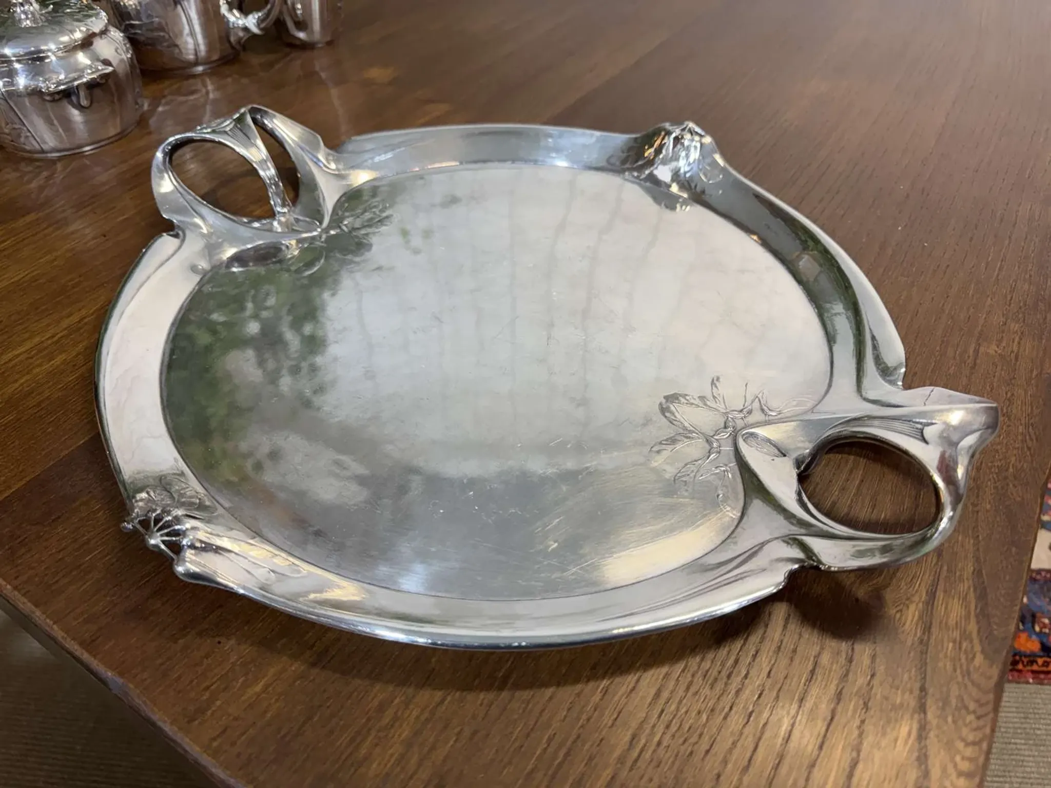 Art Nouveau silver-plated tea/coffee service, 4 pieces.