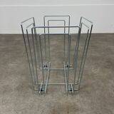 80s chrome metal magazine rack Willy Glaeser style for TMP