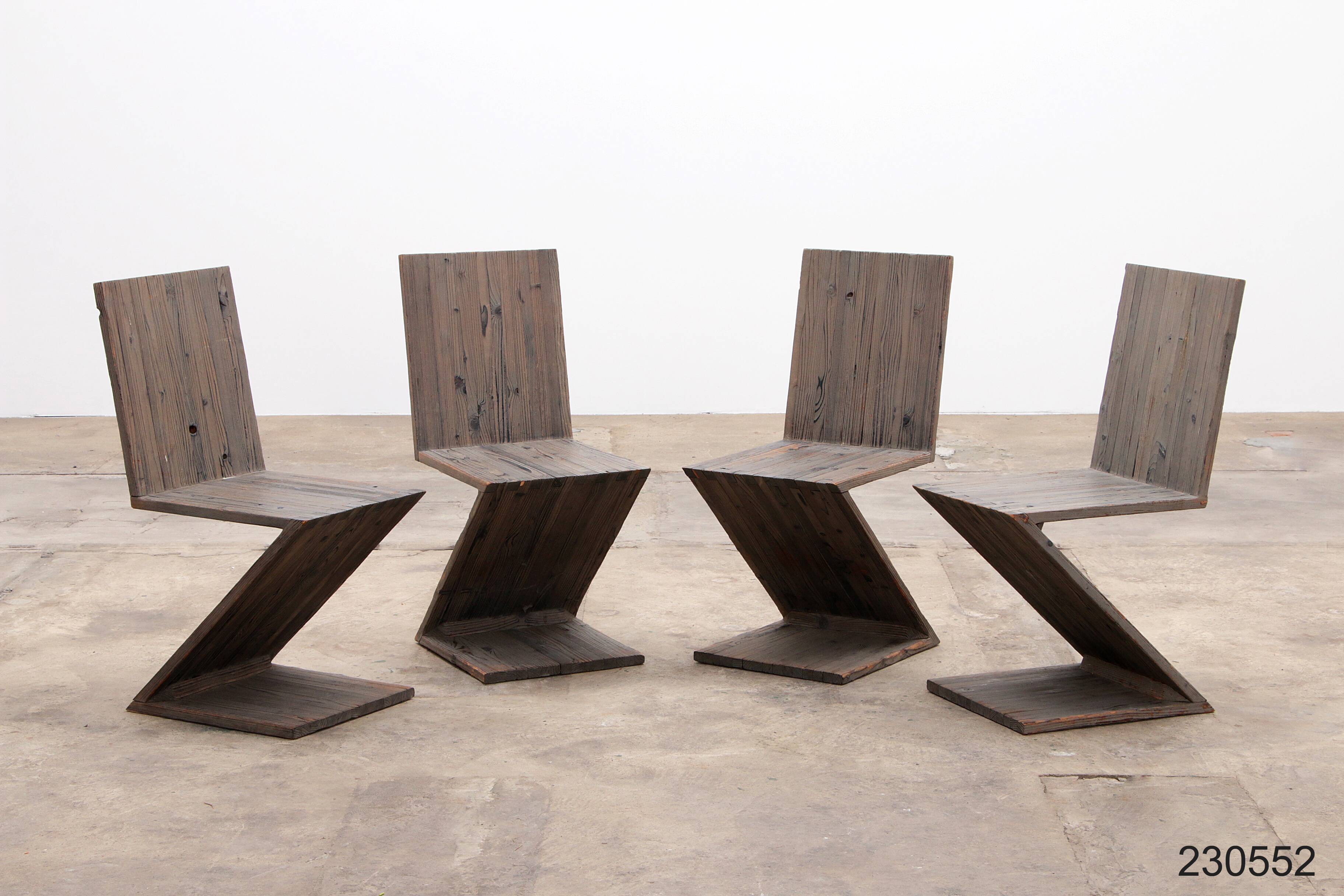 Rietveld Zigzag Chair - Classic Design Furniture in American Pine 1950