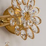 Sconce in gilded brass in the shape of a flower by Palwa, Germany, 1970s.