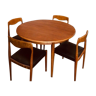 Table en bois ronde avec rallonge