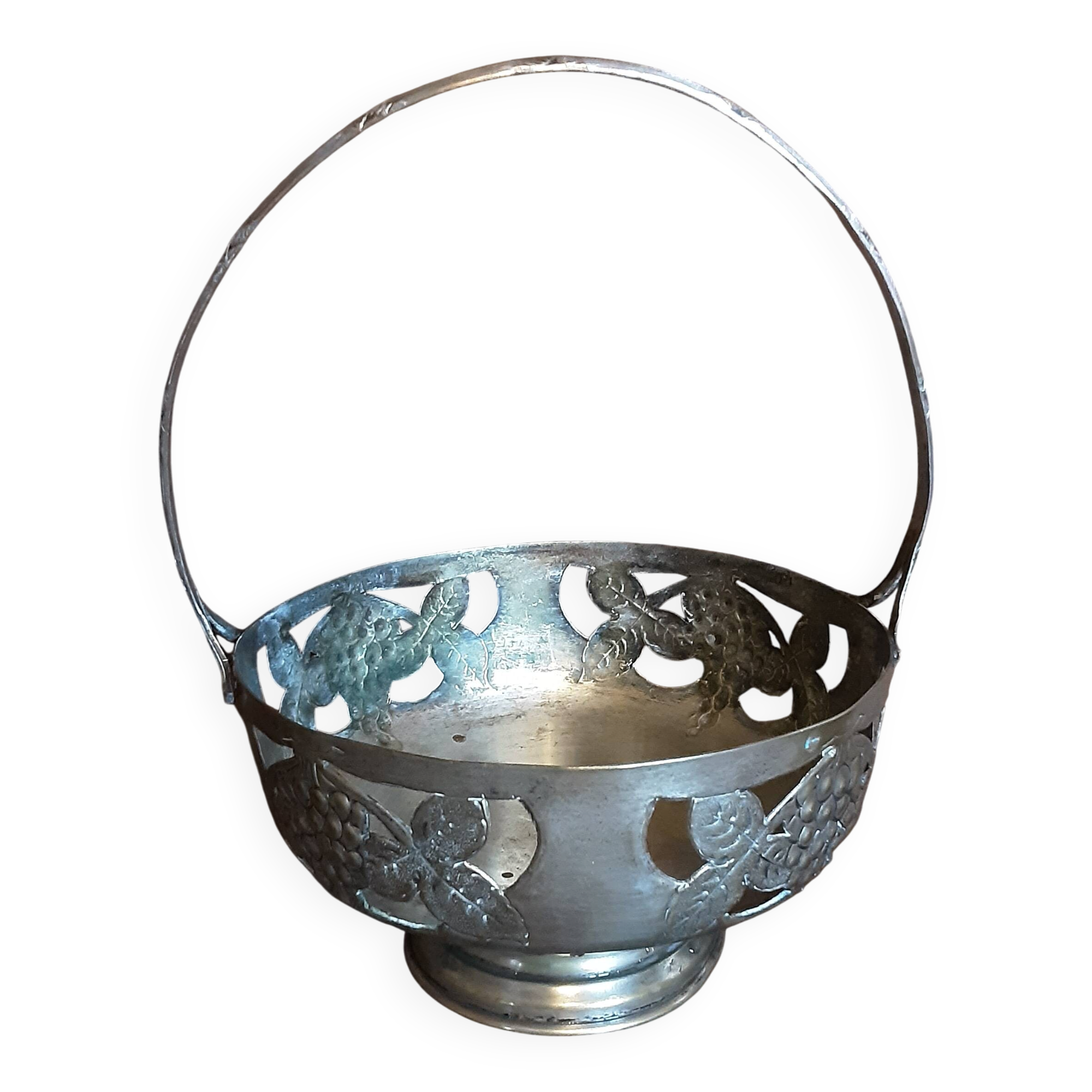Coupe sur pied  métal  vintage