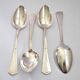 Set of 4 art deco table spoons in silver metal e. feisskohl 1920-1930