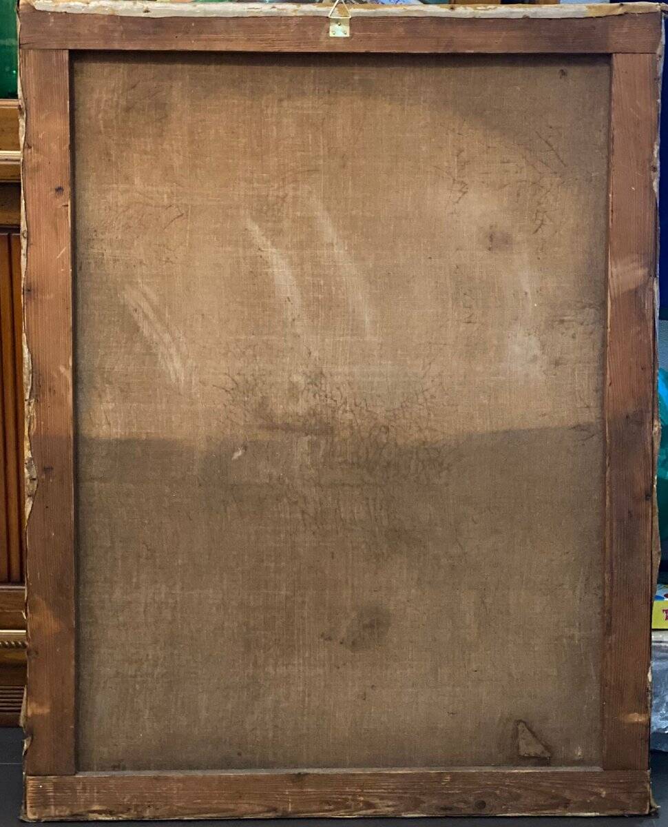 Oil painting on canvas, portrait. Biedermaier artist