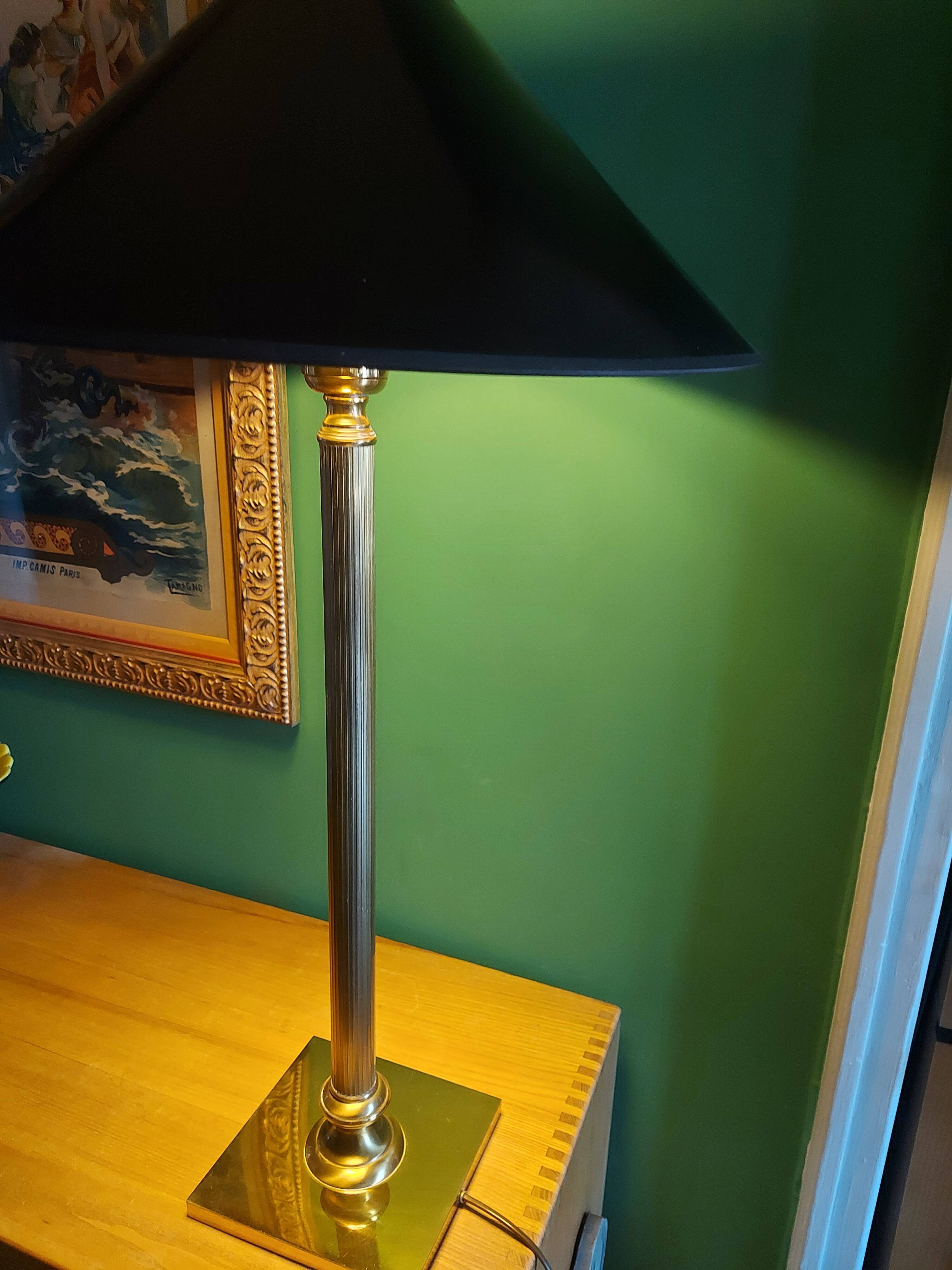 Large golden brass lamp neo classic style