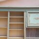 2 library furniture ceruse wood green and gold