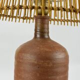 Brown stoneware lamp