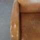 Luxury armchair made of cowhide leather with a beautiful warm colour scheme
