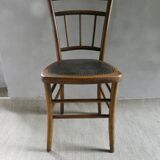 Bistro chair with crocodile seat, from the 1920s