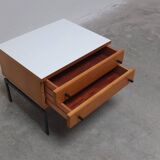 Modernist side table with drawers by Herbert Hirche for Holzäpfel, 1950s
