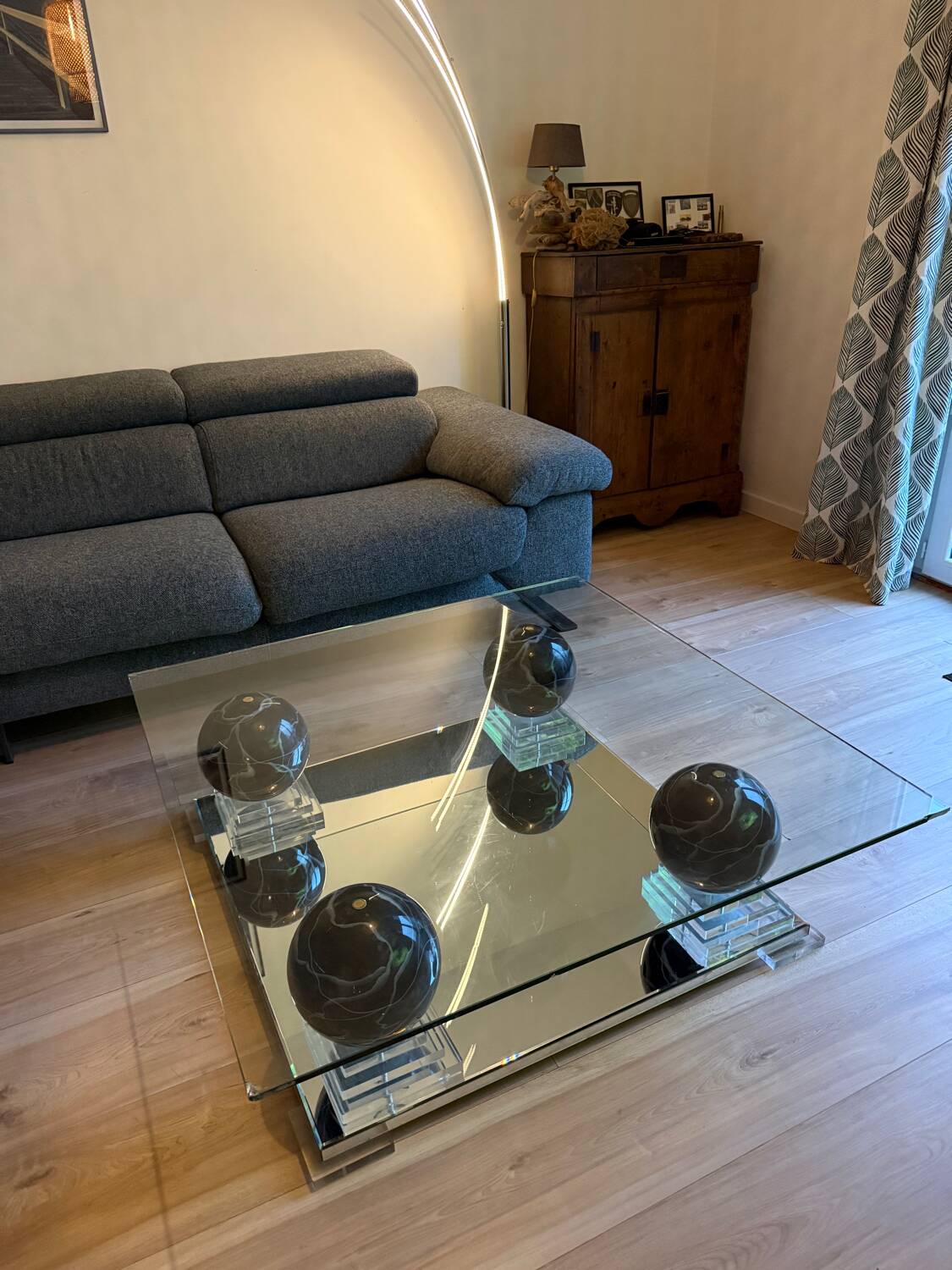 Table basse Roche Bobois en marbre – pièce vintage exclusive