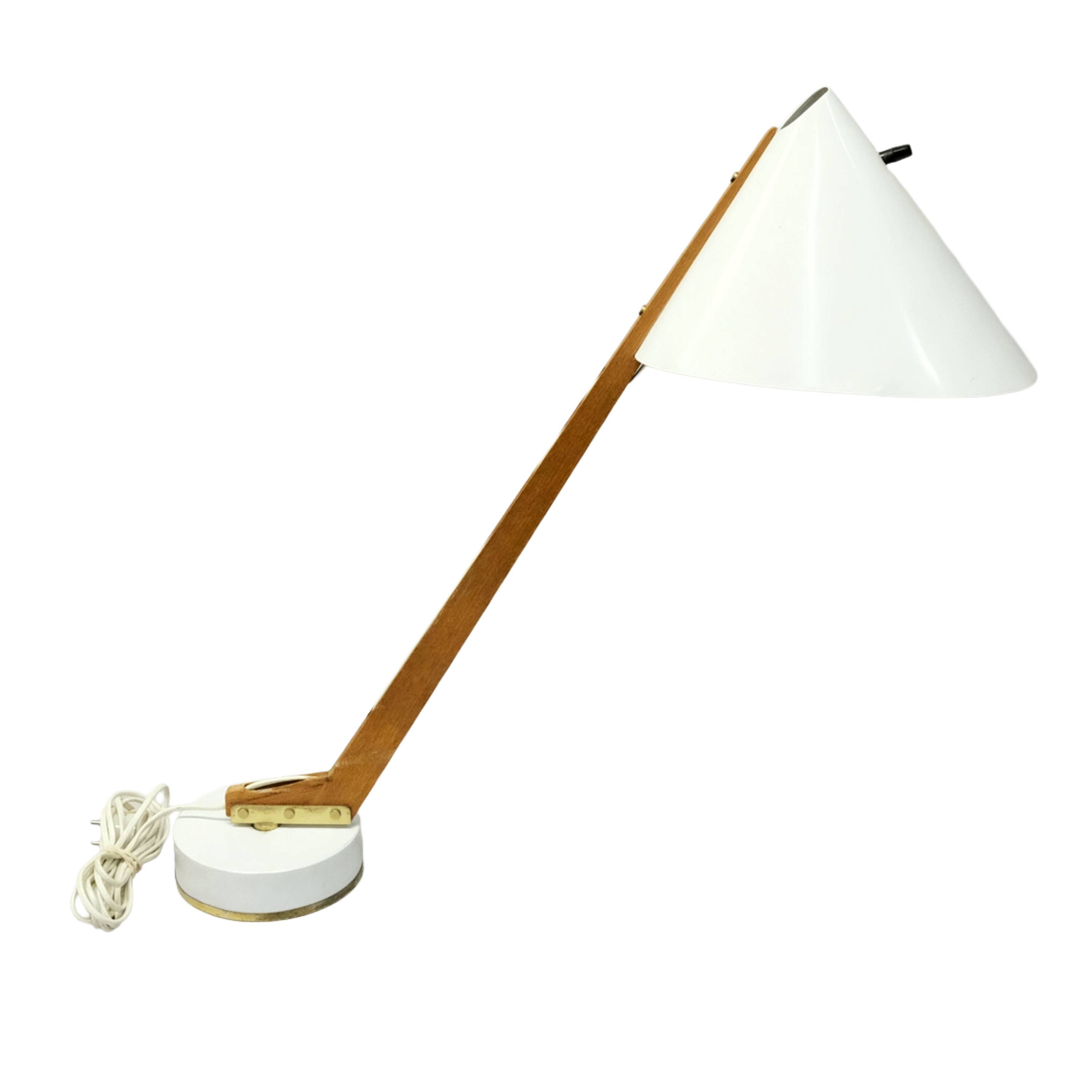 Hans-Agne Jakobsson - Desk lamp "B 54" teak and brass - Sweden 1950