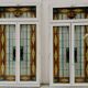 Paire de fenêtres a deux vantaux en vitrail Art Déco XX siècle