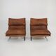 Pair of “Onda” armchairs by Giovanni Offredi for Saporiti, 1970s