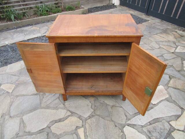 Small antique wooden work or storage cabinet.