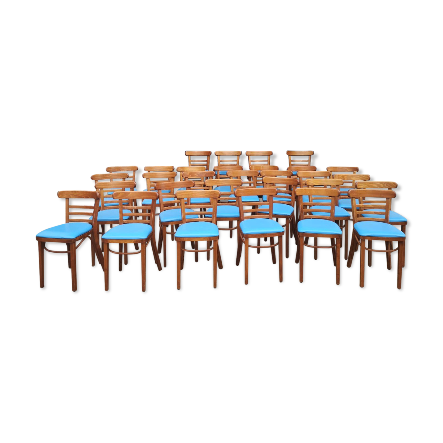 Lot de 24 chaises de bistrot restaurant vintage