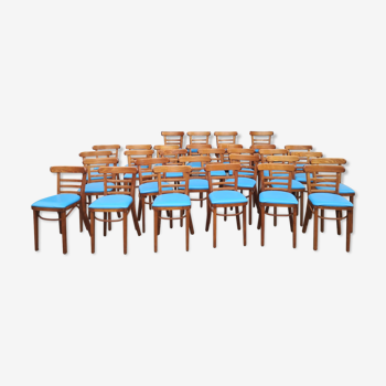 Lot de 24 chaises de bistrot restaurant vintage