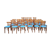 Lot de 24 chaises de bistrot restaurant vintage