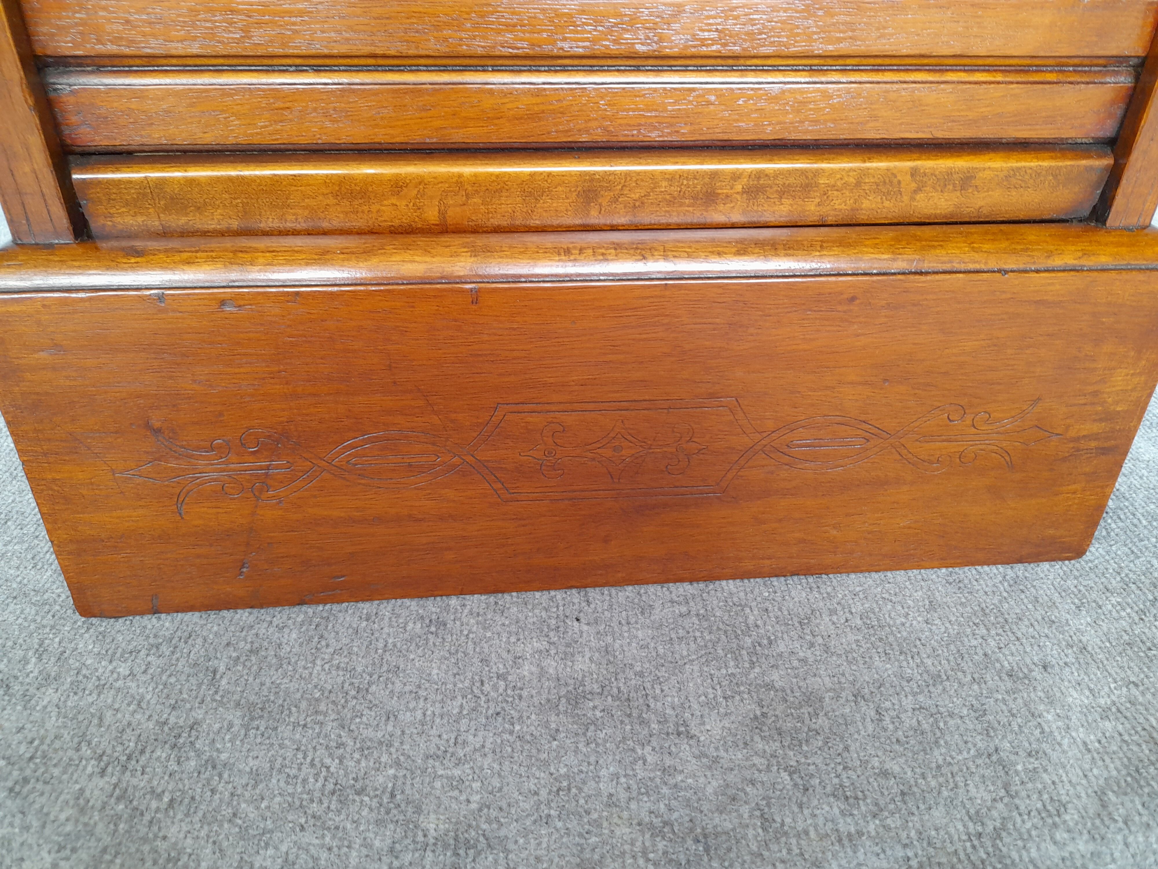 Filing cabinet with curtain and art nouveau desk