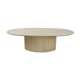 Oval coffee table in Italian design travertine from the 70s