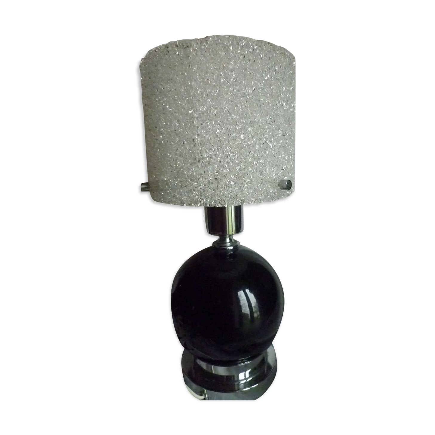 Vintage bedside lamp in Perspex, granite resin 1950