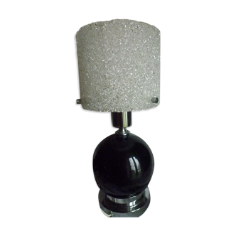 Vintage bedside lamp in Perspex, granite resin 1950