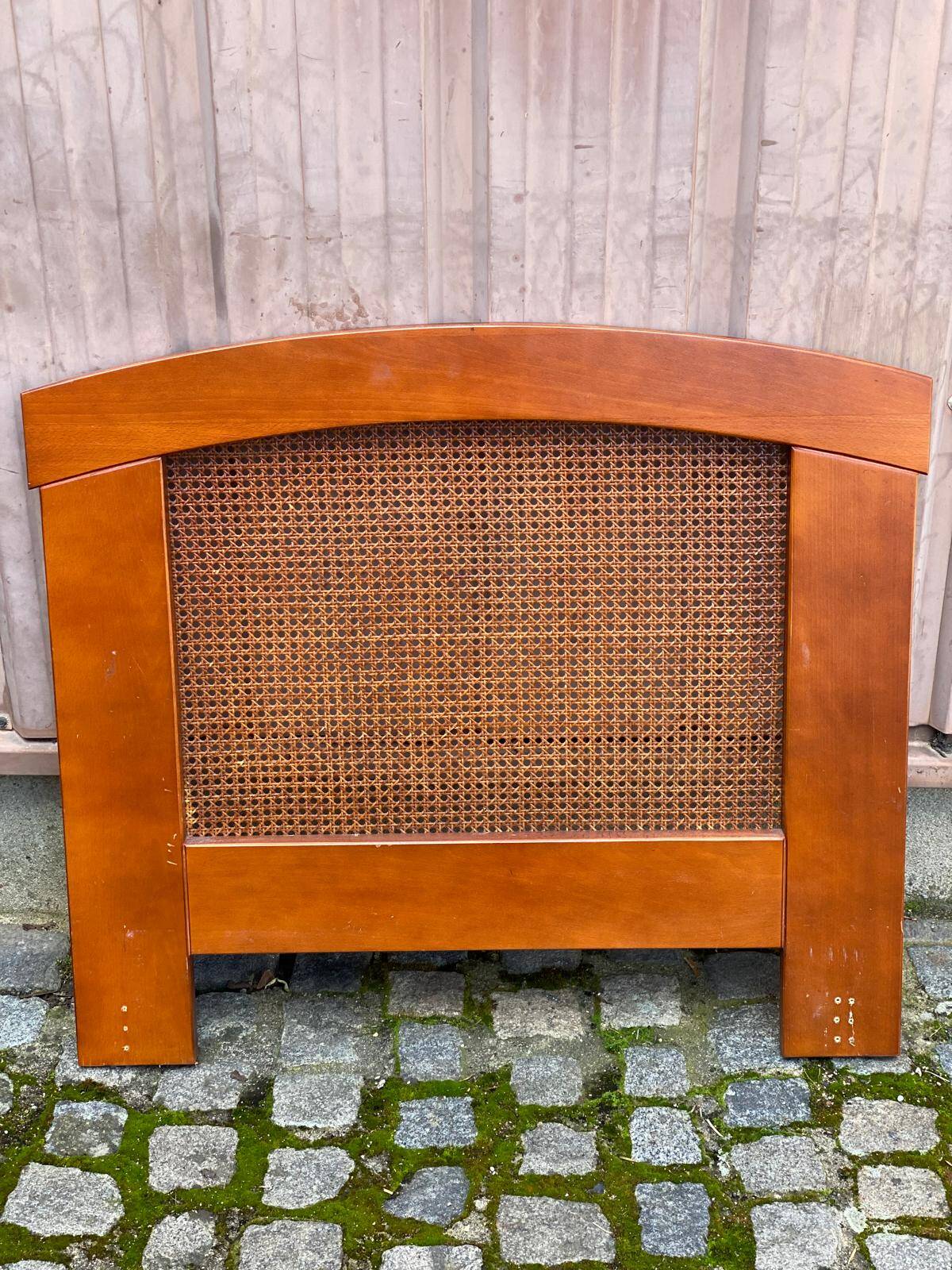 Solid wood and cane headboard 92cm