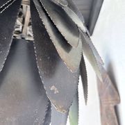 Brutalist suspension Jansen metal welded flower