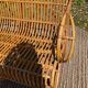 Vintage rattan lounge bench and 2 armchairs