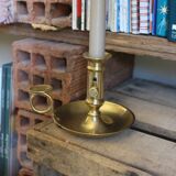 Cellar rat brass push-button candle holder