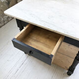 Butcher's table work central island marble