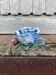Old barbotine candle holder in the shape of a rose