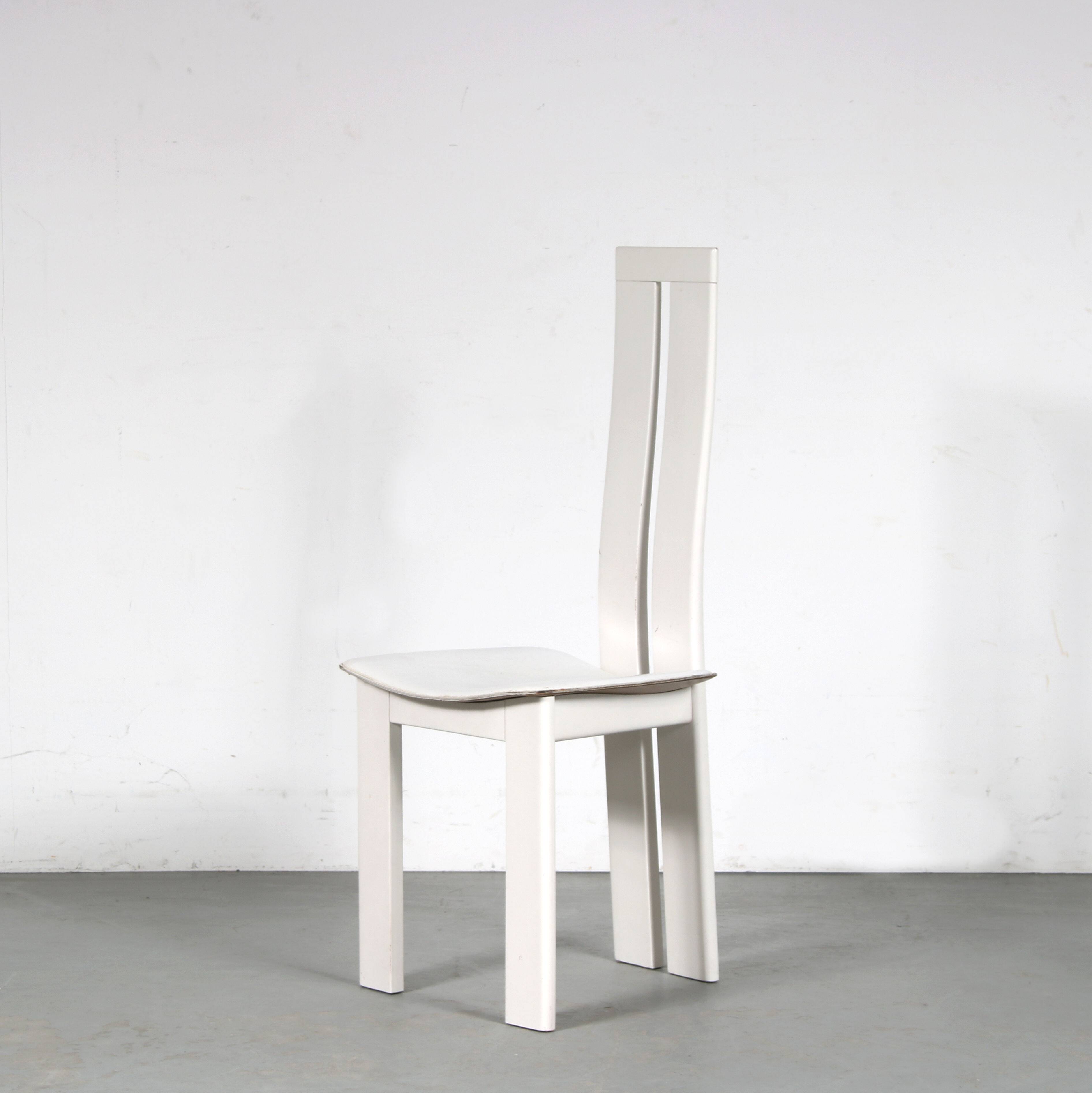 1980s Dining chairs by Pietro Costantini for Ello, Italy