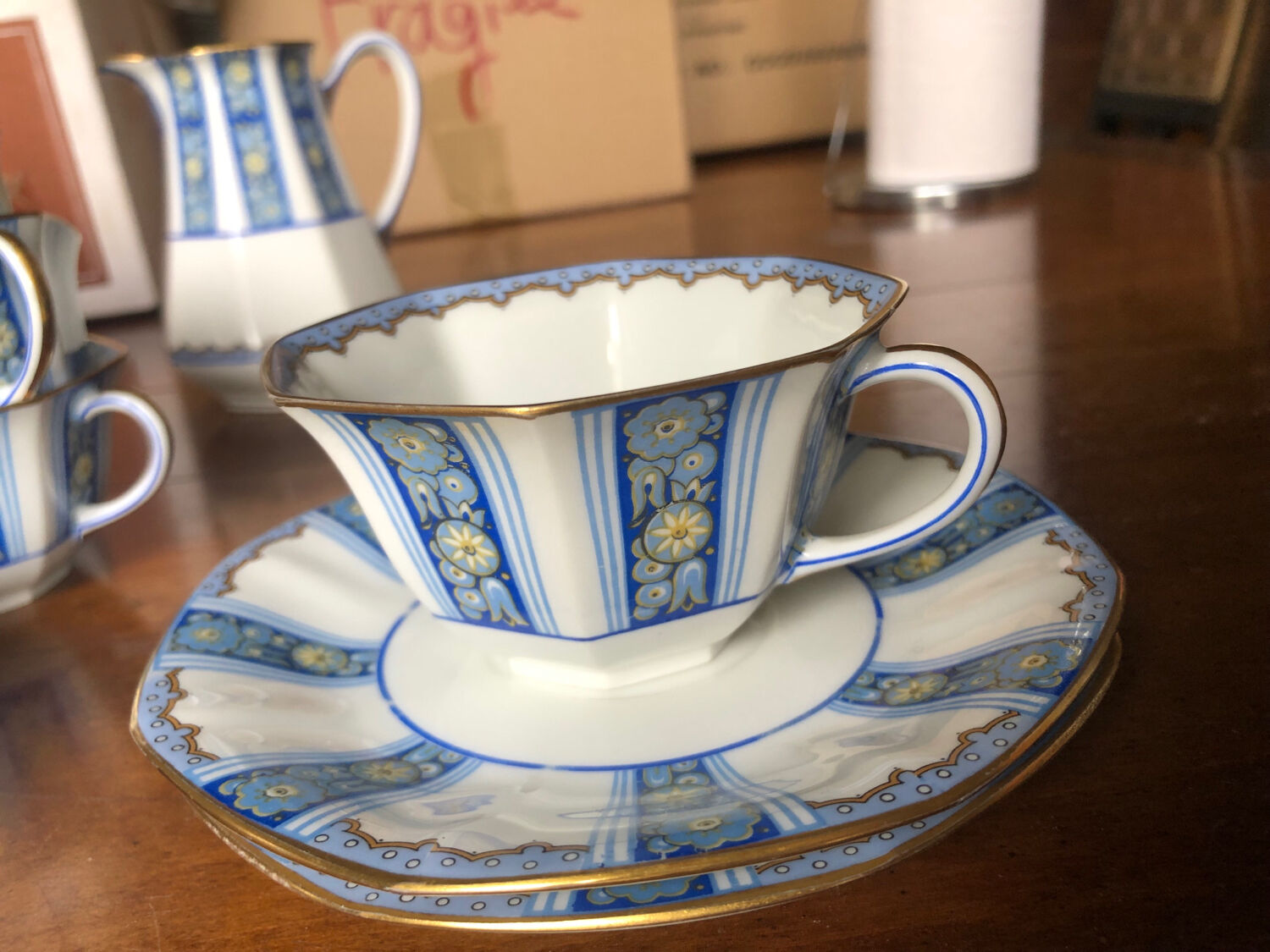 Tea set coffee Limoges porcelain 1910s