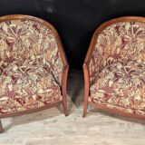 Pair of Art Deco gondola armchairs from the 1930s.