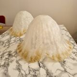 Paire d'abat-jours en verre vintage