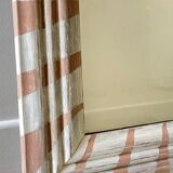 Antique wooden mirror hand-painted.