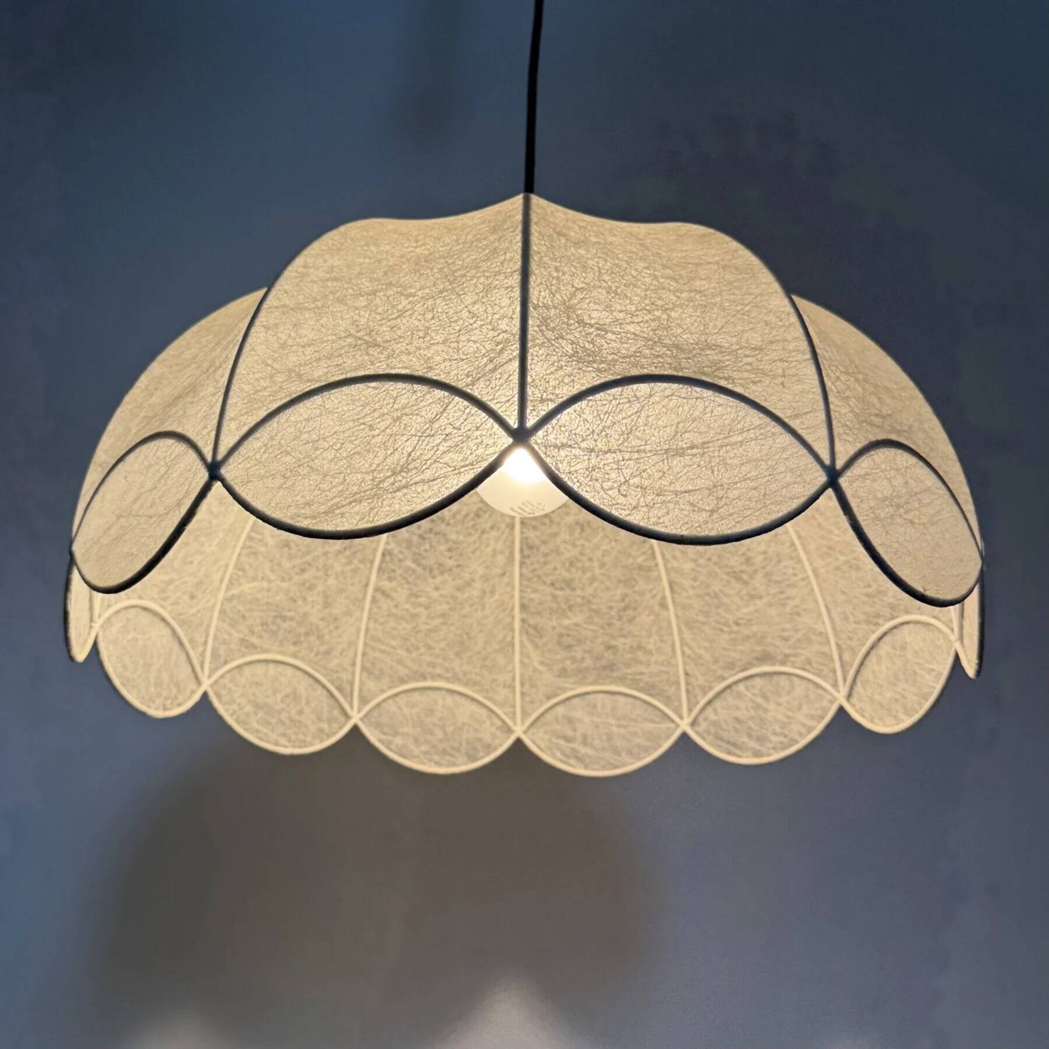 German mid-century "Cocoon" wavy chandelier by Goldkant, 1970s