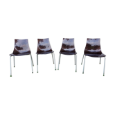 Set of 4 Calligaris ice chairs