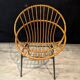 Set of four rattan armchairs, 1950s-1960s design