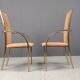 Brass dining chairs by Belgochrom, 1970s - set of 4