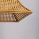 Vintage 1960s Bamboo and Straw Pendant Lamp, Italian Design