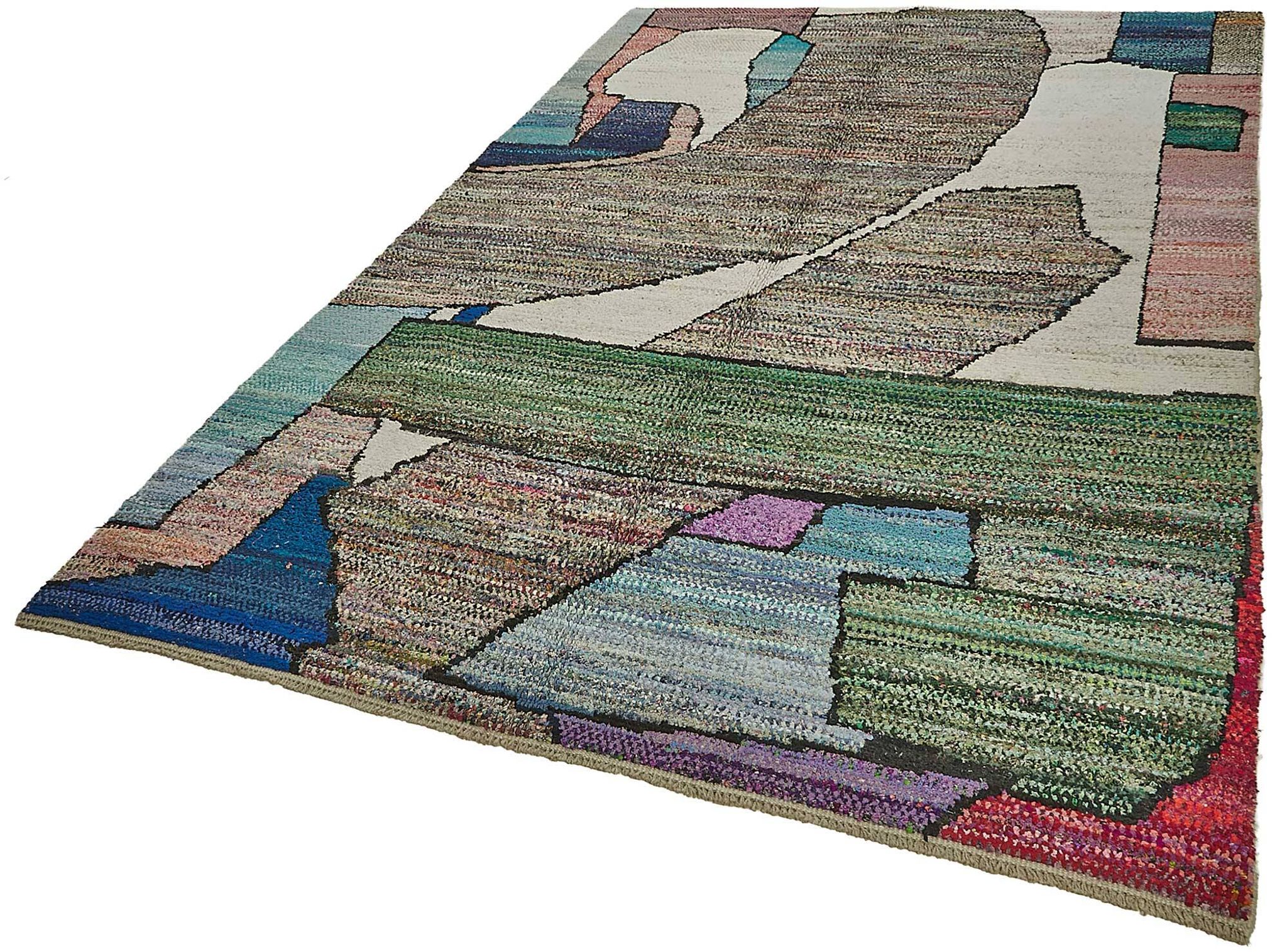 Handwoven Turkish Recycled Boho Rug 197 cm x 313 cm