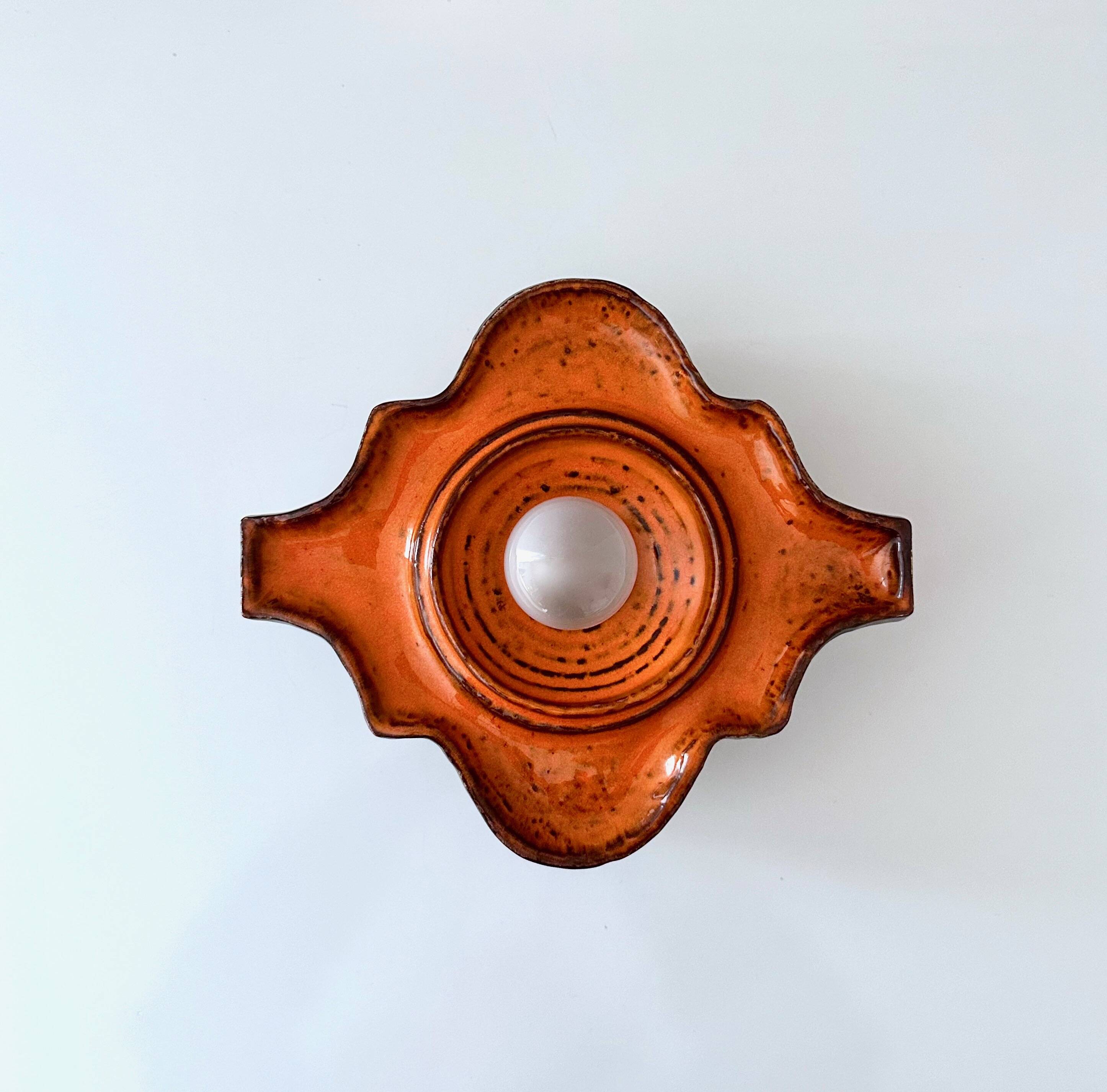 Vintage ceramic wall lamp, Hustadt wall lamp, Pop Art