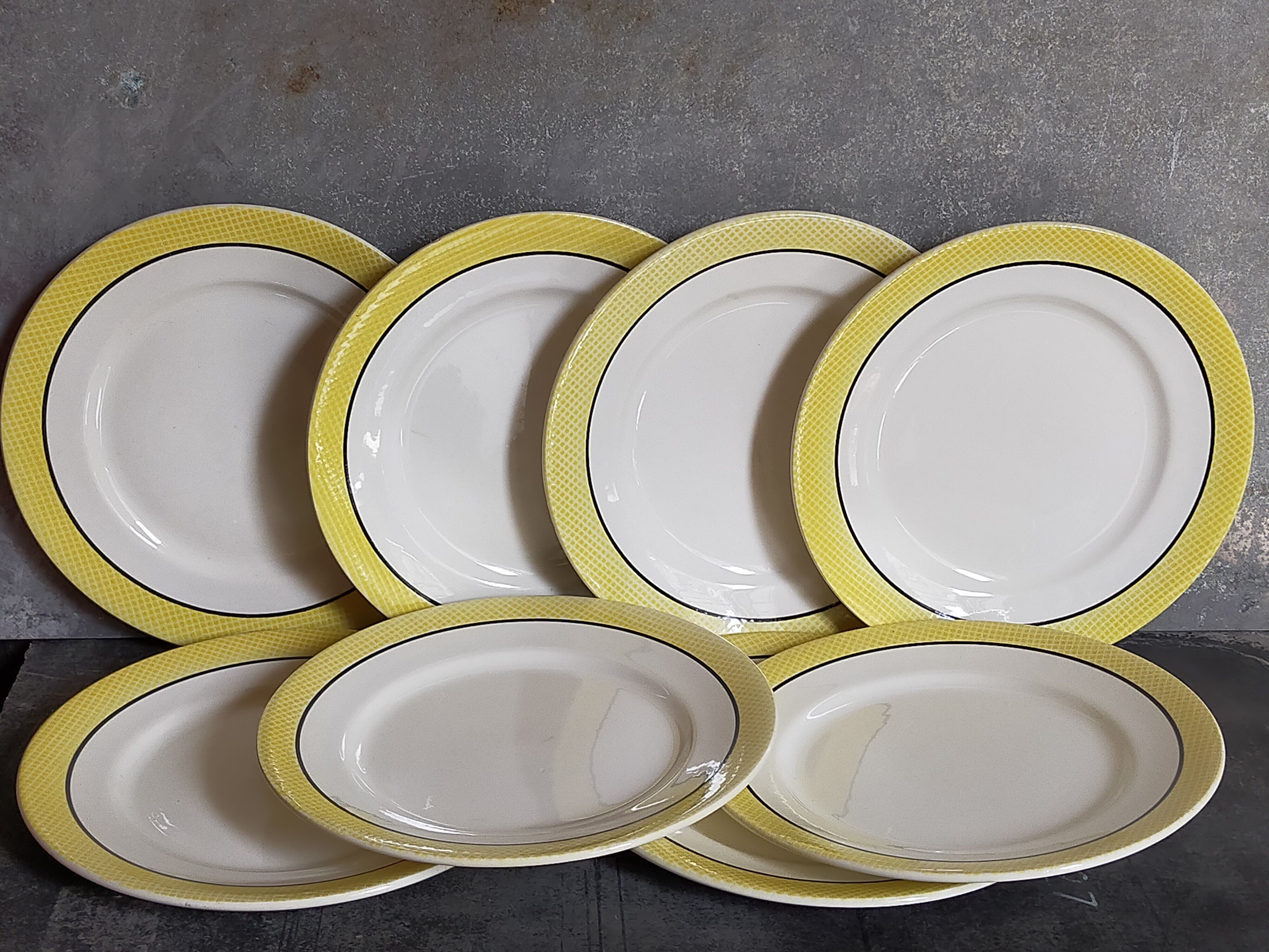 Eight dessert plates from Salins service "Menton" 50s