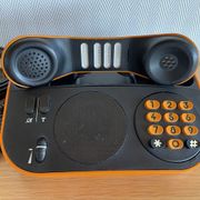 Phone orange pop art vintage telic ptt 1975 design f. quirin