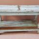 Burmese teak bench with original blue patina